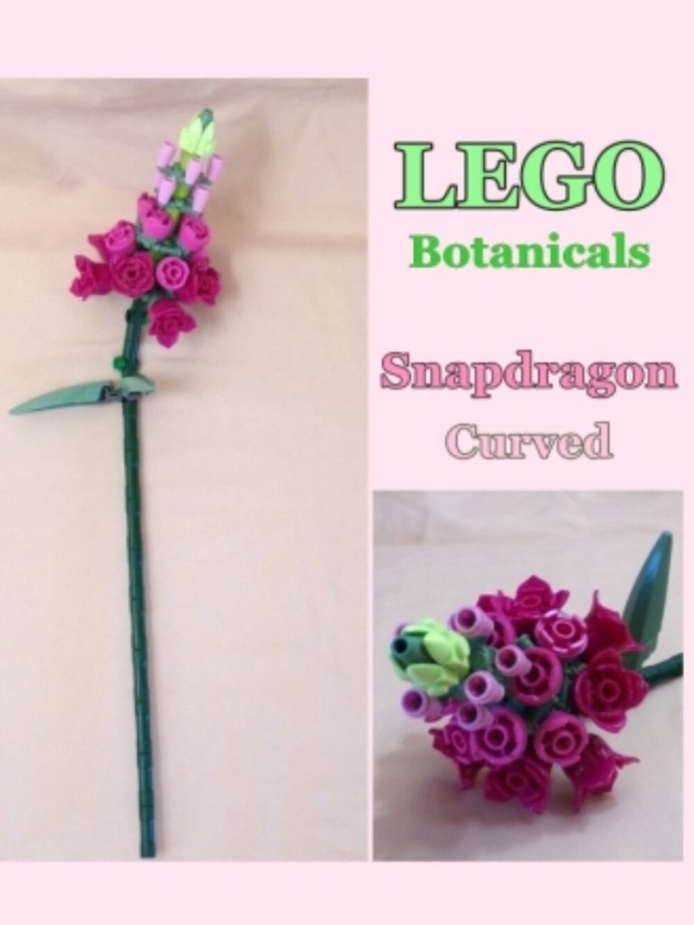 LEGO Botanical Flowers - 1 pcs Snapdragon - Curved - Individual Sale - 10280